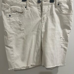 White Denim Shorts
